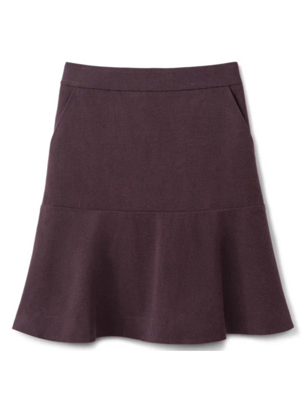 CAbi Plum Tulip Flounce Skirt